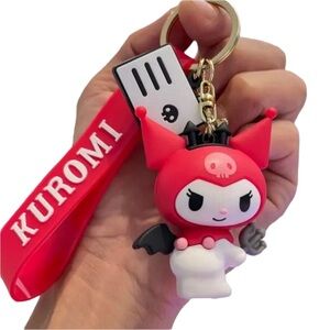 Kuromi 3D Rubber Keychain- Devil